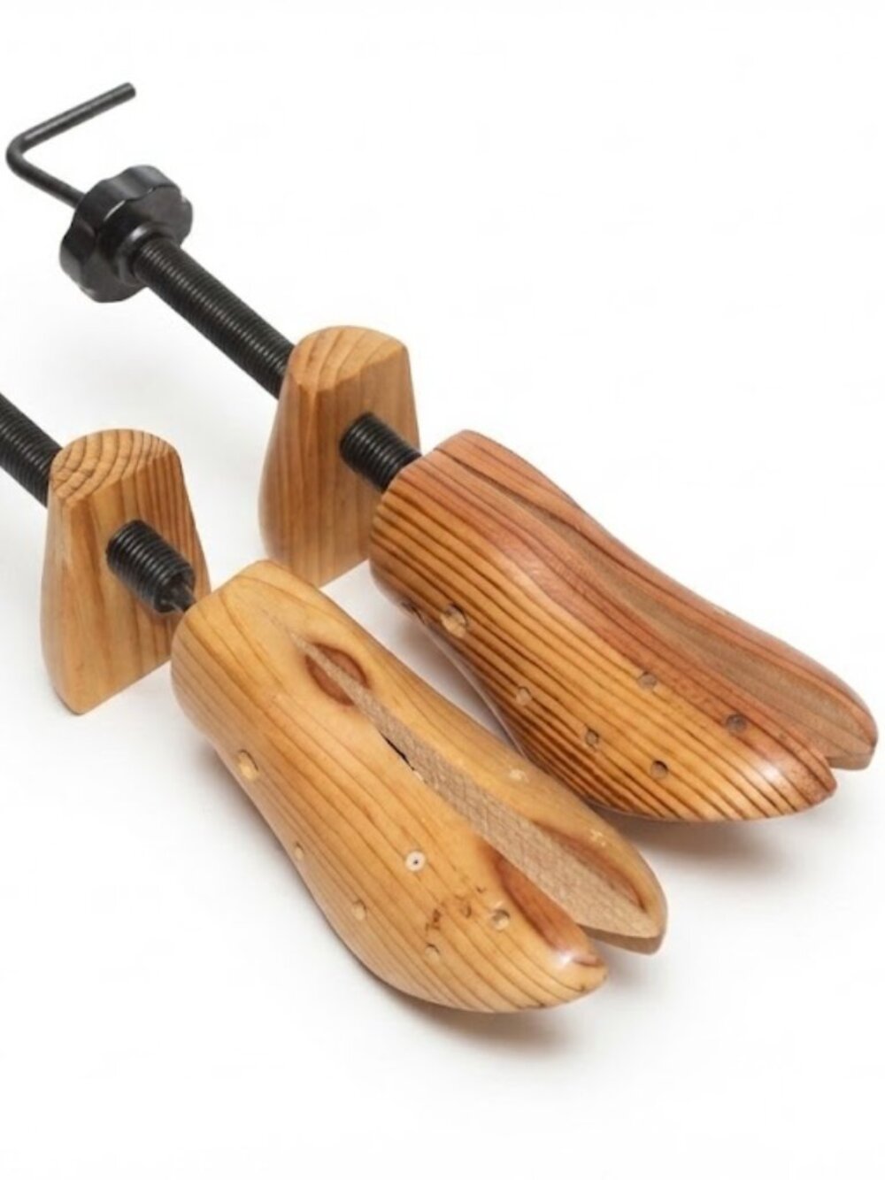 Vintage Antique Wood Shoe Trees Adjustable Women's Shoe Size Shaper Stretchers